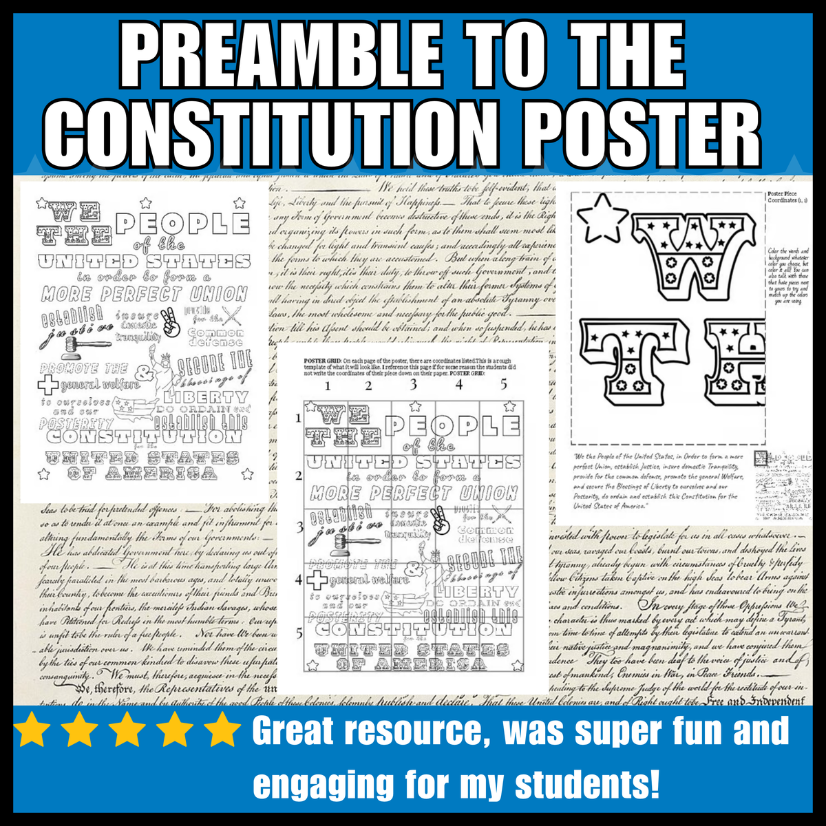 Preamble to the Constitution Collaborative Poster