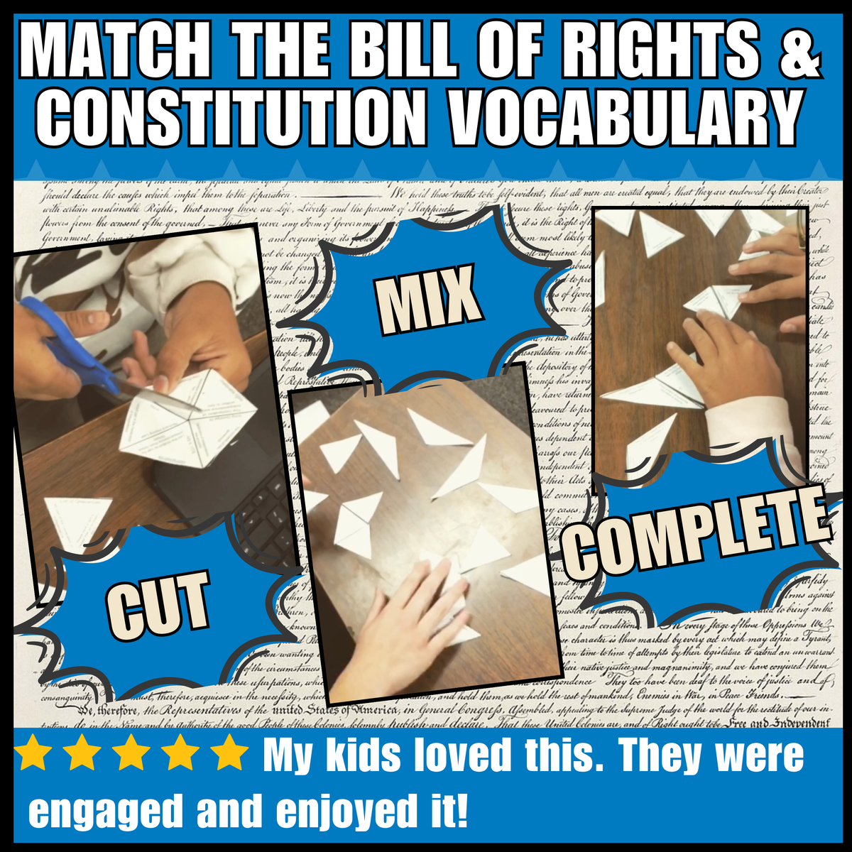 Hands on History-Constitution and Bill of Rights Puzzle