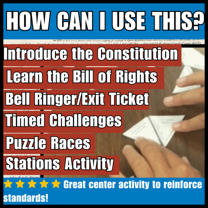 Hands on History-Constitution and Bill of Rights Puzzle